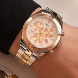 Buy Shop Tissot PR 100 Sport Chic Chronograph Diamonds Mother of Pearl Dial Two Tone Steel Strap Watch for Women - T101.917.22.116.00 USA Online