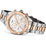 Buy Shop Tissot PR 100 Sport Chic Chronograph Diamonds Mother of Pearl Dial Two Tone Steel Strap Watch for Women - T101.917.22.116.00 USA Online