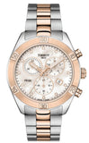 Buy Shop Tissot PR 100 Sport Chic Chronograph Diamonds Mother of Pearl Dial Two Tone Steel Strap Watch for Women - T101.917.22.116.00 USA Online