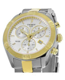 Buy Shop Tissot PR 100 Sport Chic Chronograph Silver Dial Two Tone Steel Strap Watch For Women - T101.917.22.031.00 USA Online