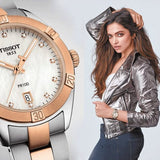 Buy Shop Tissot PR 100 Sport Chic Diamonds Mother of Pearl Dial Two Tone Steel Strap Watch for Women - T101.910.22.116.00 USA Online