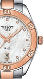 Buy Shop Tissot PR 100 Sport Chic Diamonds Mother of Pearl Dial Two Tone Steel Strap Watch for Women - T101.910.22.116.00 USA Online