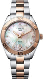 Buy Shop Tissot PR 100 Sport Chic Diamonds Mother of Pearl Dial Two Tone Steel Strap Watch for Women - T101.910.22.116.00 USA Online