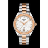 Buy Shop Tissot PR 100 Sport Chic Diamonds Mother of Pearl Dial Two Tone Steel Strap Watch for Women - T101.910.22.116.00 USA Online