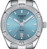 Buy Shop Tissot PR 100 Sport Chic Lady Blue Dial Silver Steel Strap Watch for Women - T101.910.11.351.00 USA Online