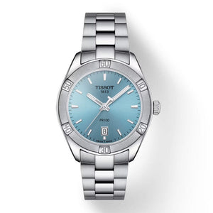 Buy Shop Tissot PR 100 Sport Chic Lady Blue Dial Silver Steel Strap Watch for Women - T101.910.11.351.00 USA Online