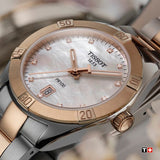 Buy Shop Tissot PR 100 Sport Chic Diamonds Mother of Pearl Dial Two Tone Steel Strap Watch for Women - T101.910.22.116.00 USA Online