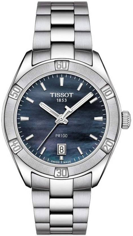 Buy Shop Tissot PR 100 Sport Chic Mother of Pearl Dial Watch For Women - T101.910.11.121.00 USA Online