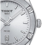 Buy Shop Tissot PR 100 Sport Chic Silver Dial Silver Steel Strap Watch for Women - T101.910.11.031.00 USA Online