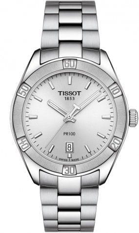 Buy Shop Tissot PR 100 Sport Chic Silver Dial Silver Steel Strap Watch for Women - T101.910.11.031.00 USA Online