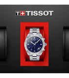 Buy Shop Tissot PR 100 Sport Quartz Chronograph Blue Dial Silver Steel Strap Watch For Men - T101.617.11.041.00 USA Online