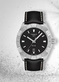 Buy Shop Tissot PR 100 Sport Quartz Black Dial Black Leather Strap Watch For Men - T101.610.16.051.00 USA Online