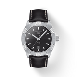 Buy Shop Tissot PR 100 Sport Quartz Black Dial Black Leather Strap Watch For Men - T101.610.16.051.00 USA Online