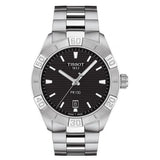 Buy Shop Tissot PR 100 Sport Quartz Black Dial Silver Steel Strap Watch For Men - T101.610.11.051.00 USA Online