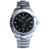Buy Shop Tissot PR 100 Sport Quartz Black Dial Silver Steel Strap Watch For Men - T101.610.11.051.00 USA Online