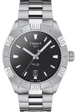 Buy Shop Tissot PR 100 Sport Quartz Black Dial Silver Steel Strap Watch For Men - T101.610.11.051.00 USA Online