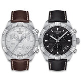 Buy Shop Tissot PR 100 Sport Quartz Chronograph Black Dial Black Leather Strap Watch For Men - T101.617.16.051.00 USA Online