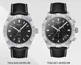 Buy Shop Tissot PR 100 Sport Quartz Chronograph Black Dial Black Leather Strap Watch For Men - T101.617.16.051.00 USA Online