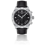 Buy Shop Tissot PR 100 Sport Quartz Chronograph Black Dial Black Leather Strap Watch For Men - T101.617.16.051.00 USA Online