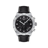 Buy Shop Tissot PR 100 Sport Quartz Chronograph Black Dial Black Leather Strap Watch For Men - T101.617.16.051.00 USA Online