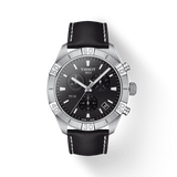 Buy Shop Tissot PR 100 Sport Quartz Chronograph Black Dial Black Leather Strap Watch For Men - T101.617.16.051.00 USA Online