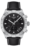 Buy Shop Tissot PR 100 Sport Quartz Chronograph Black Dial Black Leather Strap Watch For Men - T101.617.16.051.00 USA Online