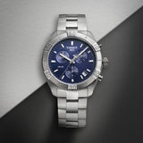 Buy Shop Tissot PR 100 Sport Quartz Chronograph Blue Dial Silver Steel Strap Watch For Men - T101.617.11.041.00 USA Online