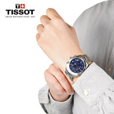 Buy Shop Tissot PR 100 Sport Quartz Chronograph Blue Dial Silver Steel Strap Watch For Men - T101.617.11.041.00 USA Online