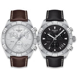 Buy Shop Tissot PR 100 Sport Quartz Chronograph Silver Dial Brown Leather Strap Watch For Men - T101.617.16.031.00 USA Online