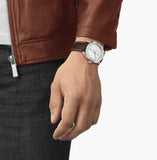 Buy Shop Tissot PR 100 Sport Silver Dial Brown Leather Strap Watch For Men - T101.610.16.031.00 USA Online