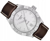 Buy Shop Tissot PR 100 Sport Silver Dial Brown Leather Strap Watch For Men - T101.610.16.031.00 USA Online