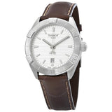 Buy Shop Tissot PR 100 Sport Silver Dial Brown Leather Strap Watch For Men - T101.610.16.031.00 USA Online
