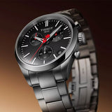 Buy Shop Tissot PR 100 Vuelta Chronograph Black Dial Silver Steel Strap Watch for Men - T150.417.11.051.01 USA Online