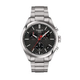 Buy Shop Tissot PR 100 Vuelta Chronograph Black Dial Silver Steel Strap Watch for Men - T150.417.11.051.01 USA Online