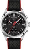 Buy Shop Tissot PR 100 Vuelta Chronograph Black Dial Silver Steel Strap Watch for Men - T150.417.11.051.01 USA Online