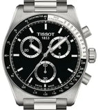 Buy Shop Tissot PR516 Chronograph Black Dial Silver Steel Strap Watch for Men - T149.417.11.051.00 USA Online