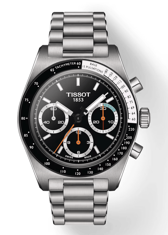 Buy Shop Tissot PR516 Chronograph Black Dial Silver Steel Strap Watch for Men - T149.417.11.051.00 USA Online