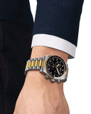 Buy Shop Tissot PR516 Chronograph Black Dial Two Tone Steel Strap Watch for Men - T149.417.22.051.00 USA Online
