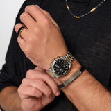 Buy Shop Tissot PR516 Chronograph Black Dial Two Tone Steel Strap Watch for Men - T149.417.22.051.00 USA Online