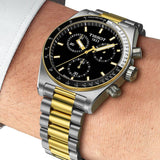 Buy Shop Tissot PR516 Chronograph Black Dial Two Tone Steel Strap Watch for Men - T149.417.22.051.00 USA Online