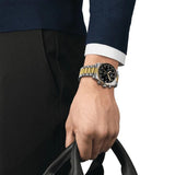Buy Shop Tissot PR516 Chronograph Black Dial Two Tone Steel Strap Watch for Men - T149.417.22.051.00 USA Online