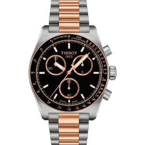 Buy Shop Tissot PR516 Chronograph Black Dial Two Tone Steel Strap Watch for Men - T149.417.22.051.01 USA Online
