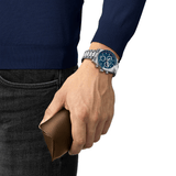 Buy Shop Tissot PR516 Chronograph Blue Dial Silver Steel Strap Watch for Men - T149.417.11.041.00 USA Online