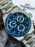 Tissot PR516 Chronograph Blue Dial Silver Steel Strap Watch for Men - T149.417.11.041.00