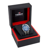 Tissot PR516 Chronograph Blue Dial Silver Steel Strap Watch for Men - T149.417.11.041.00