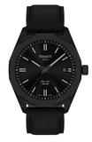 Buy Shop Tissot PRC 100 Solar Quartz Black Dial Black Leather Strap Watch for Men - T151.422.36.051.00 USA Online