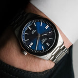 Buy Shop Tissot PRC 100 Solar Quartz Blue Dial Silver Steel Strap Watch for Men - T151.422.11.041.00 USA Online