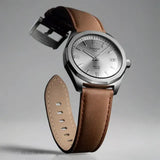 Buy Shop Tissot PRC 100 Solar Quartz Silver Dial Brown Leather Strap Watch for Men - T151.422.16.031.00 USA Online