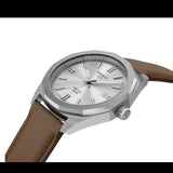 Buy Shop Tissot PRC 100 Solar Quartz Silver Dial Brown Leather Strap Watch for Men - T151.422.16.031.00 USA Online