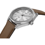 Buy Shop Tissot PRC 100 Solar Quartz Silver Dial Brown Leather Strap Watch for Men - T151.422.16.031.00 USA Online
